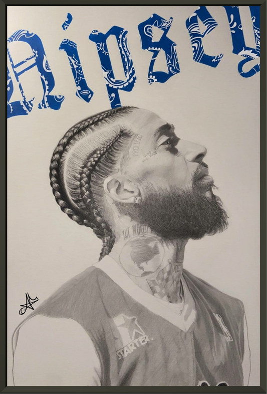Nipsey Hussle Museum-Quality Matte Paper Metal Framed Poster